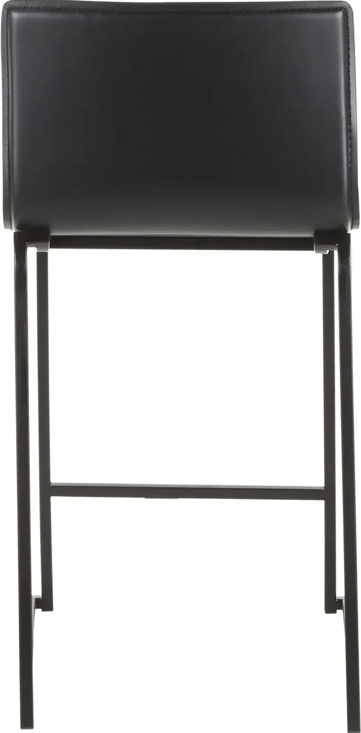 Black Upholstered Counter Height Stool (Set of 2) - Mara