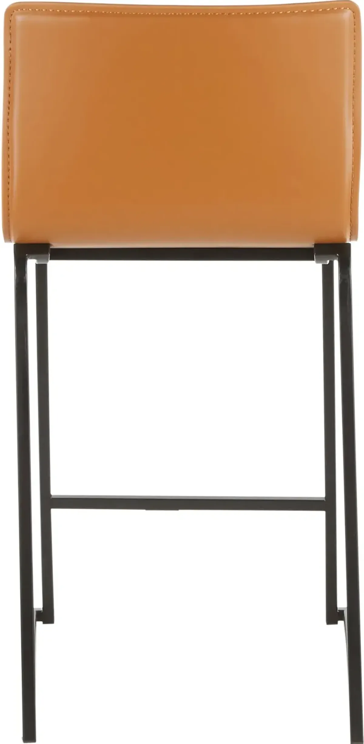 Brown and Black Upholstered Counter Height Stool (Set of 2) - Mara