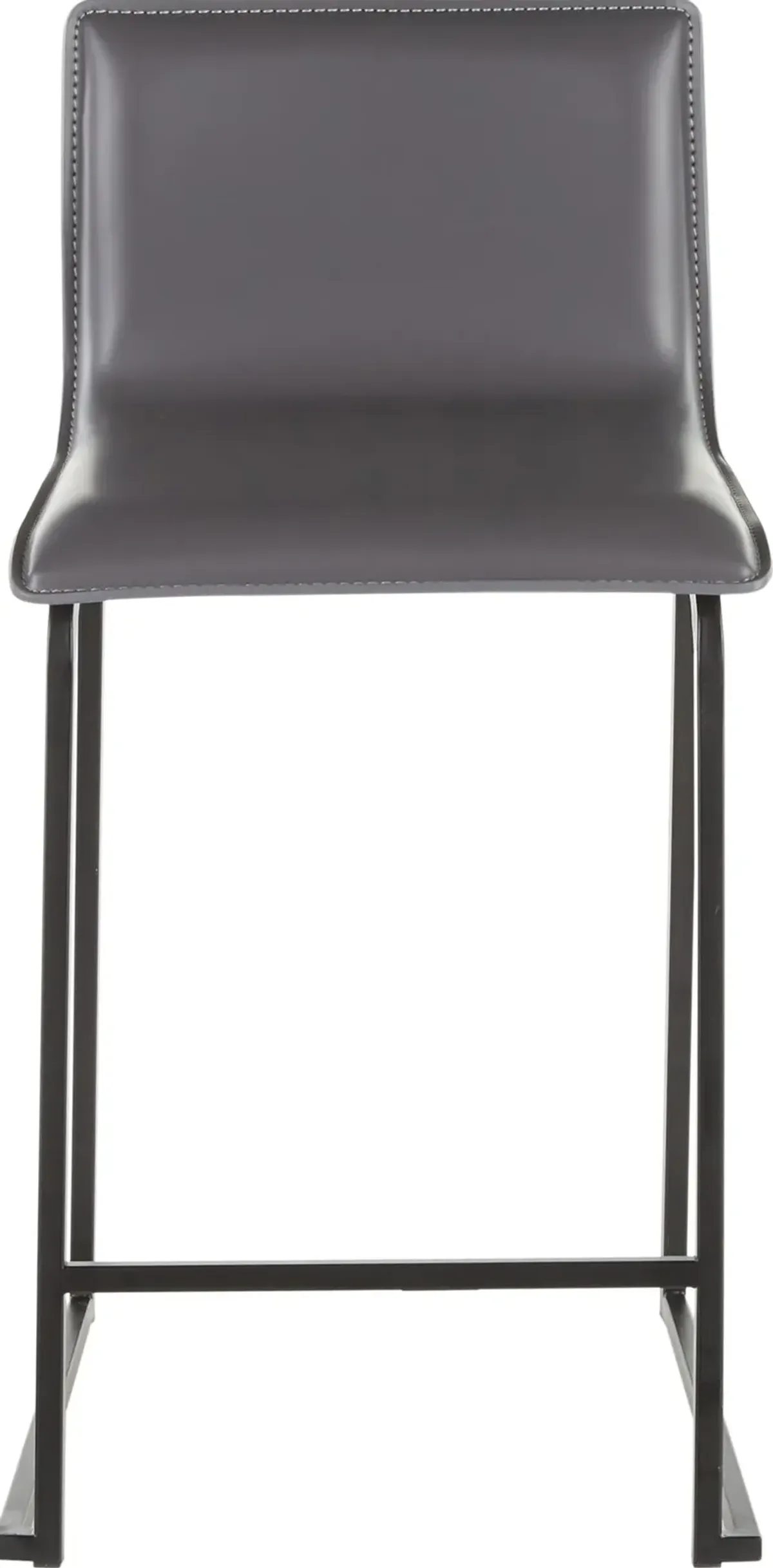 Gray and Black Upholstered Counter Height Stool (Set of 2) - Mara