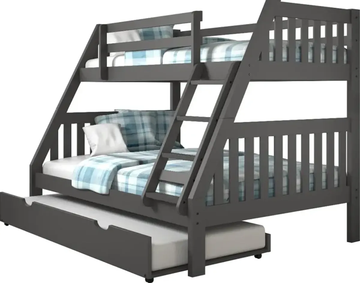 Classic White Twin over Full Bunk Bed - Mission