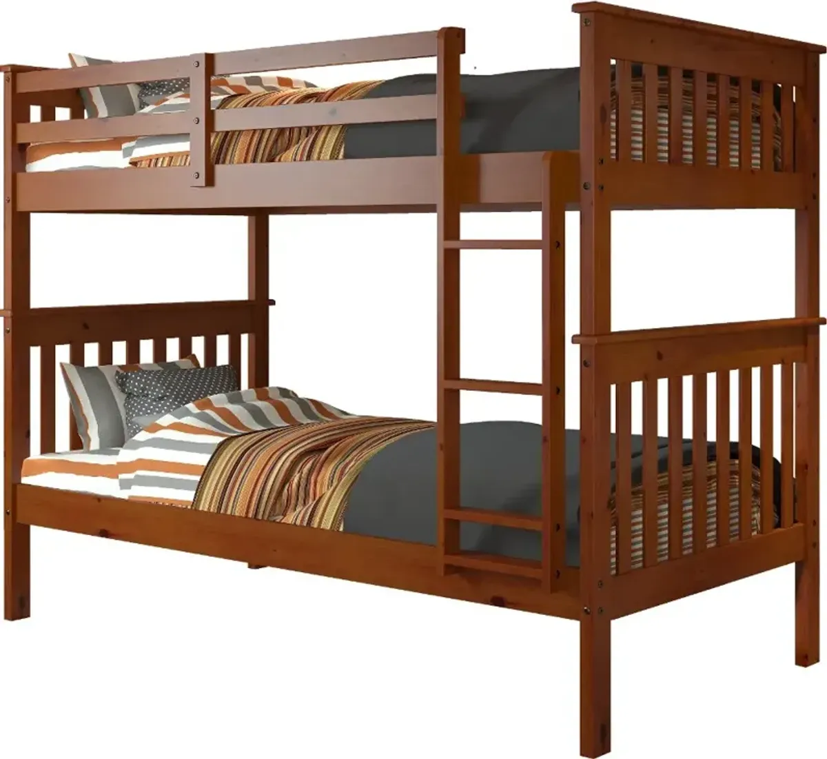 Craftsman Espresso Brown Twin-over-Twin Bunk Bed