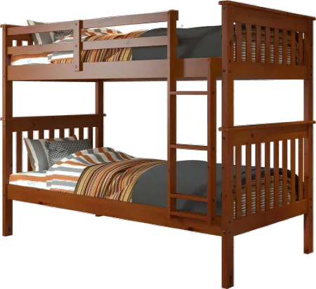 Craftsman Espresso Brown Twin-over-Twin Bunk Bed