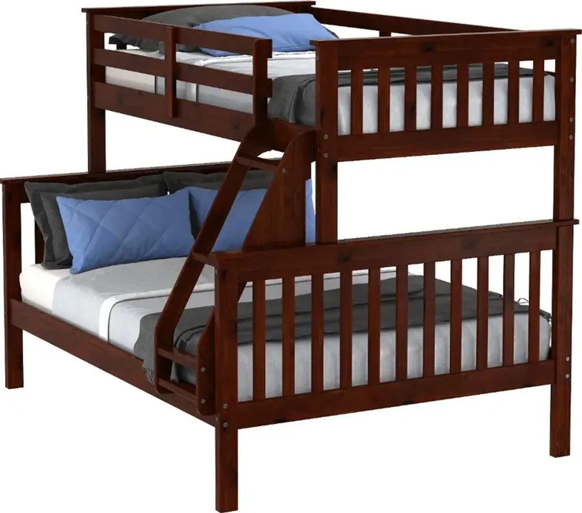 Dark Cappuccino Brown Twin-over-Full Bunk Bed - Craftsman