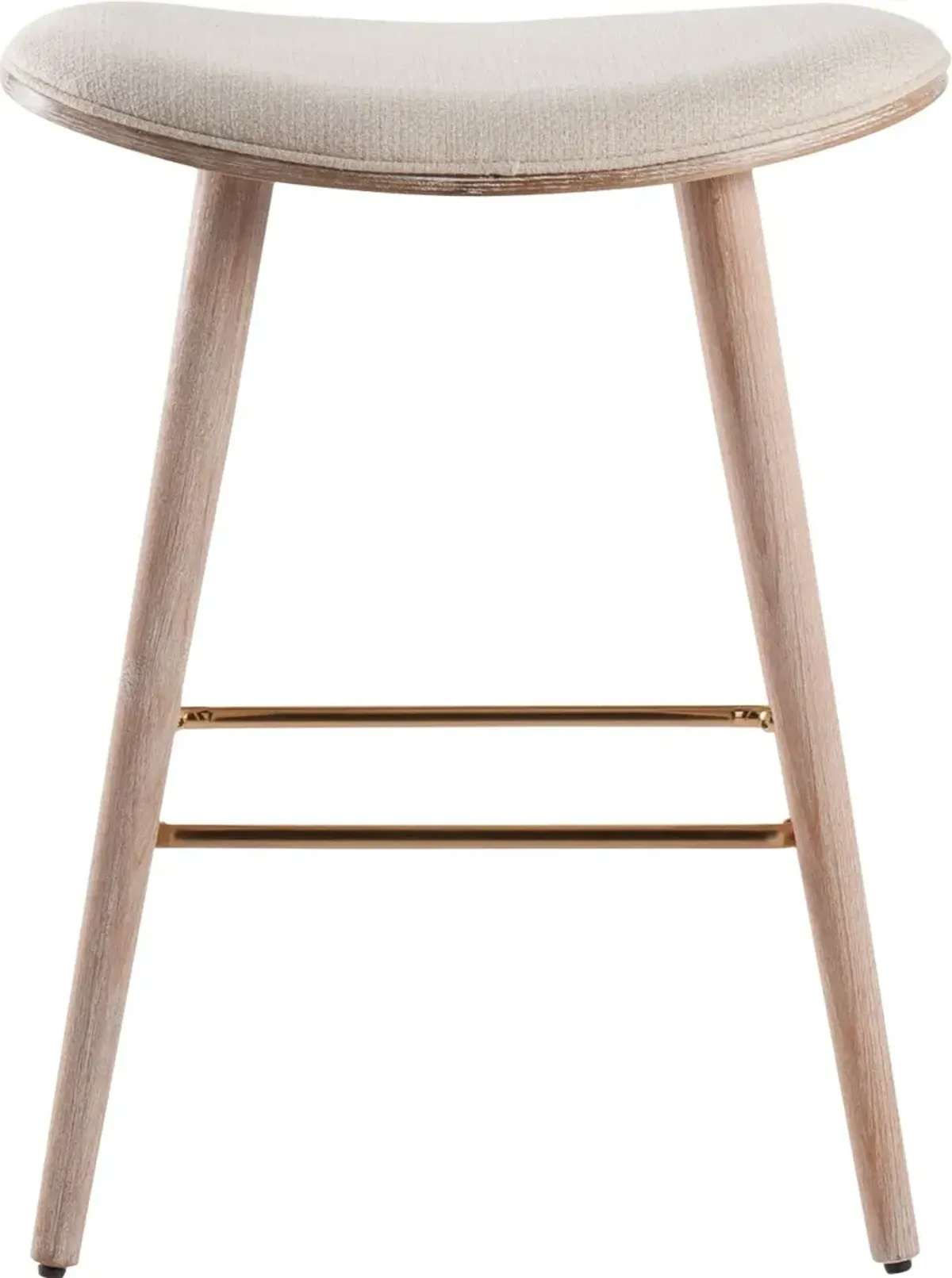 Mid Century 26 Inch Counter Height Stool (Set of 2) - Saddle