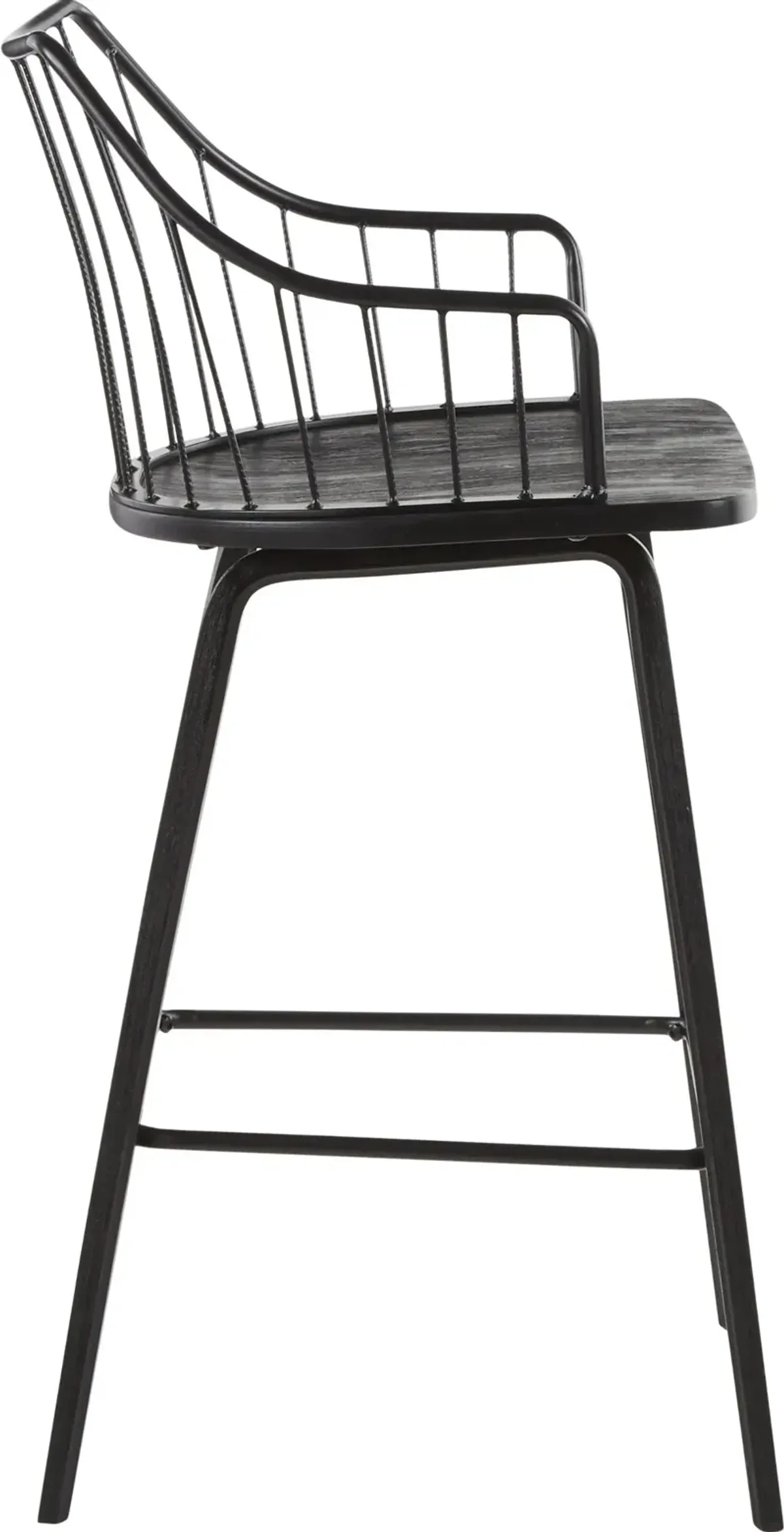 Winston Black Counter Stool