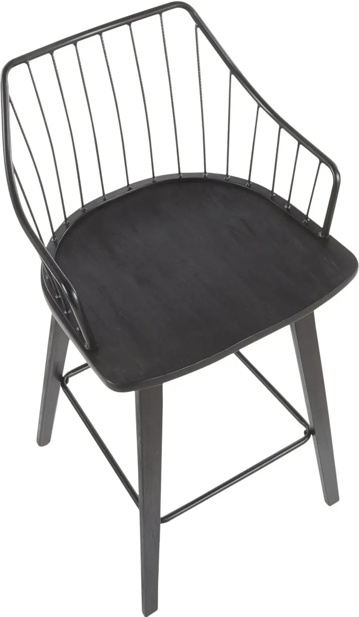 Winston Black Counter Stool