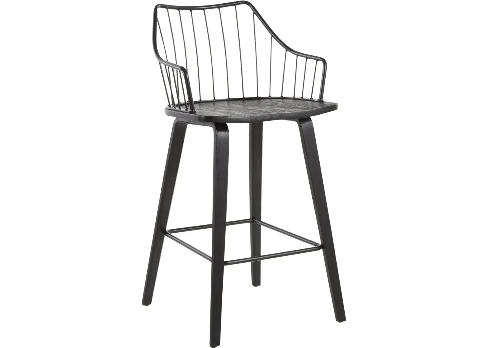 Winston Black Counter Stool