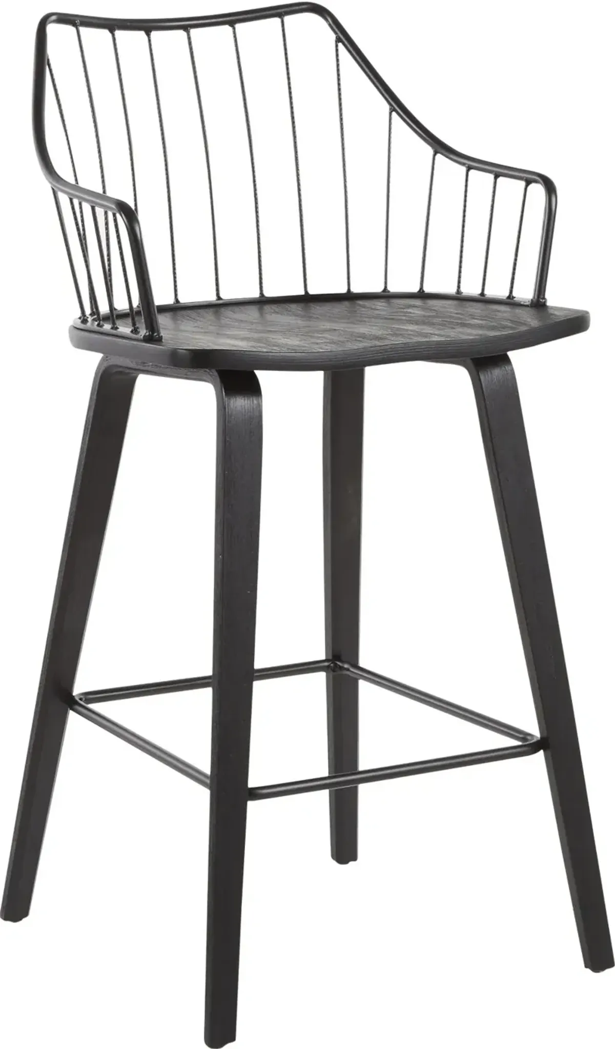 Winston Black Counter Stool