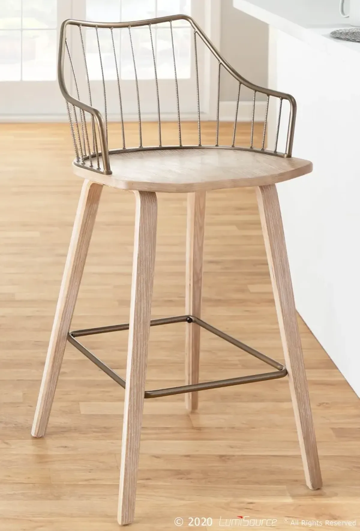 Winston Whitewash Counter Stool