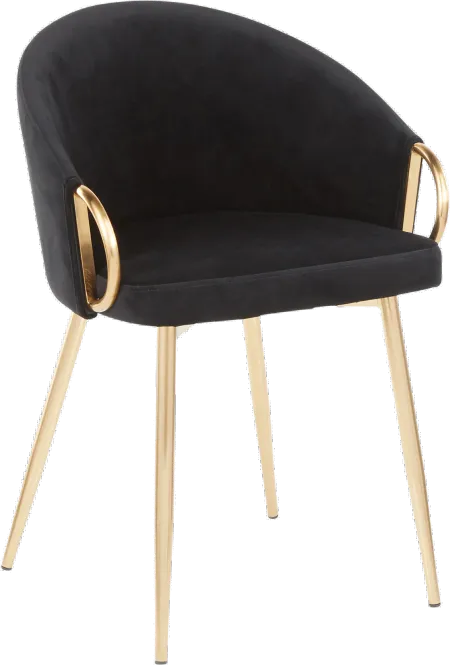 Black Velvet Glam Chair