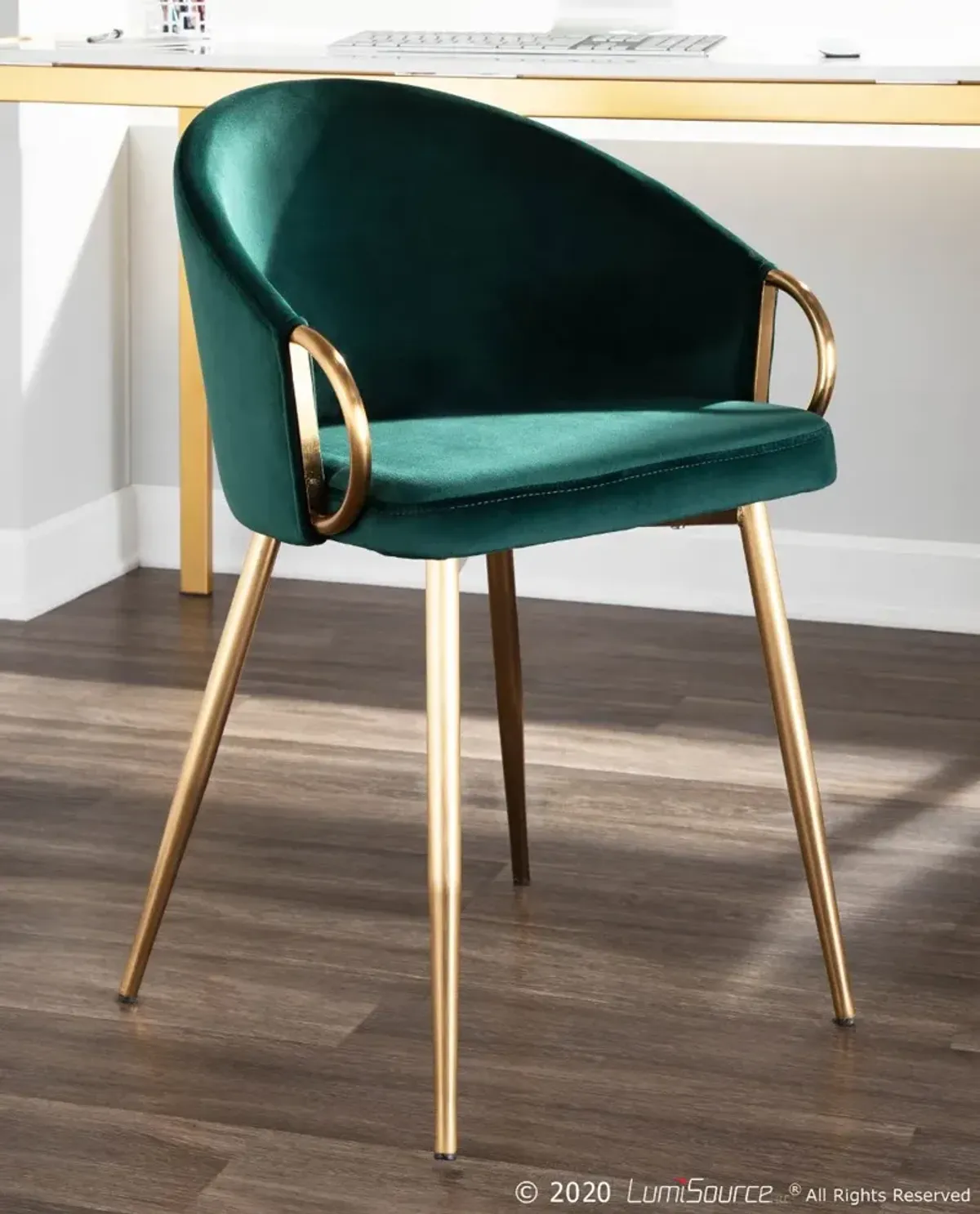 Emerald Velvet Glam Chair