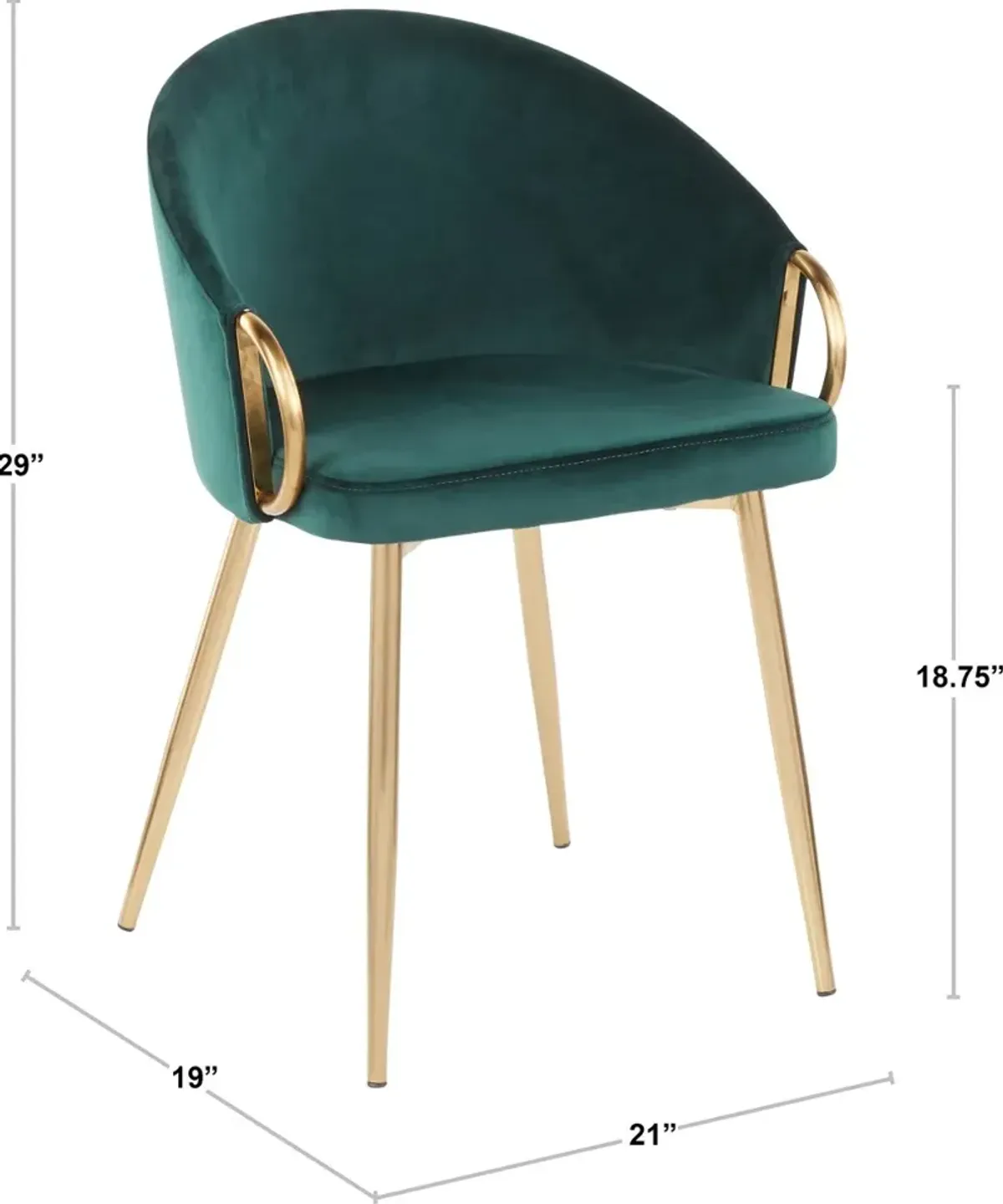 Emerald Velvet Glam Chair