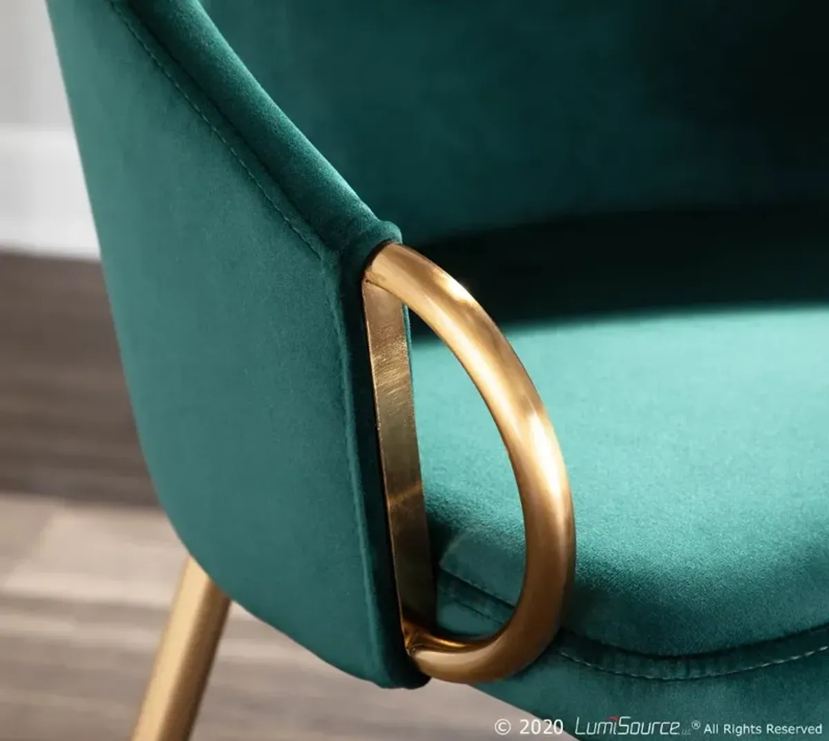 Emerald Velvet Glam Chair