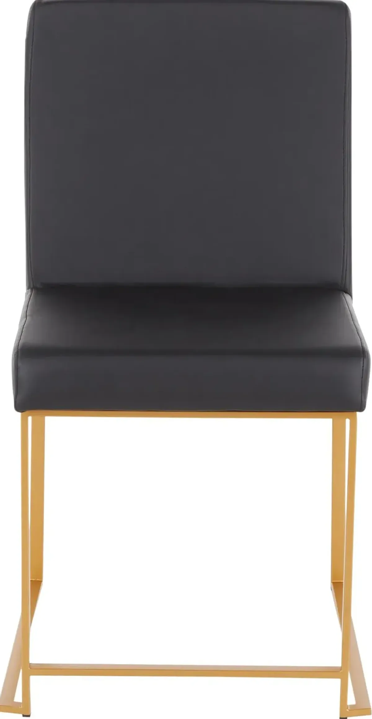 Fuji Black and Gold Dining Chairs, Set of 2