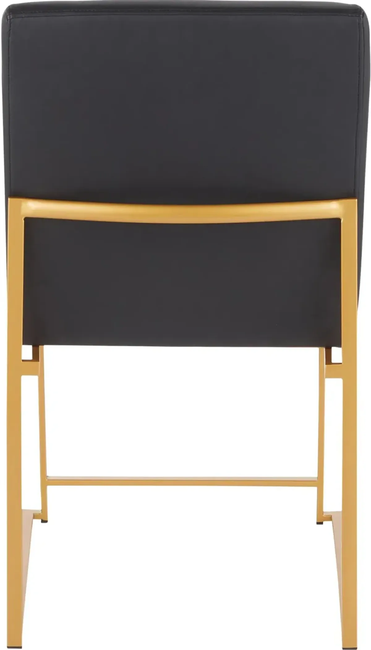 Fuji Black and Gold Dining Chairs, Set of 2