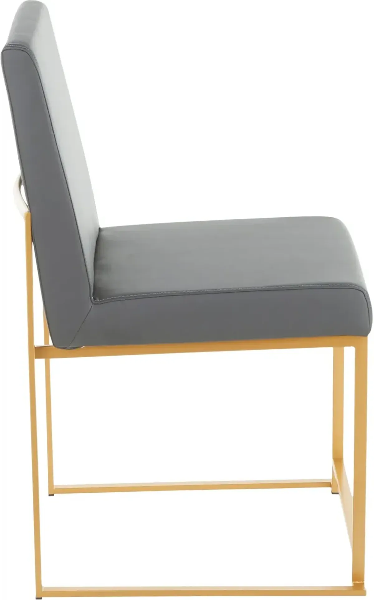 Fuji Gray and Gold Dining Chairs, Set of 2