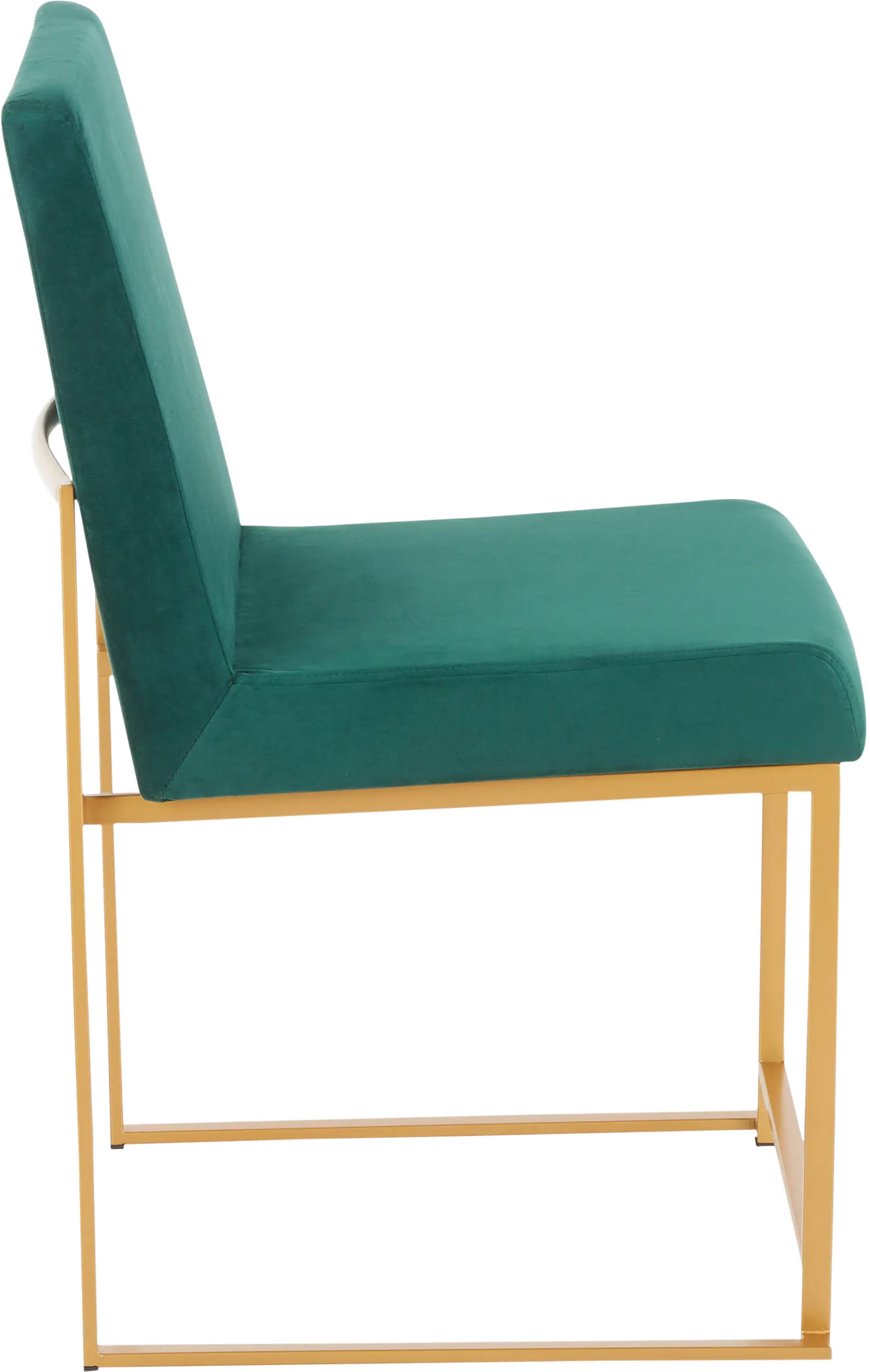 Fuji Green and Gold Dining Chairs, Set of 2