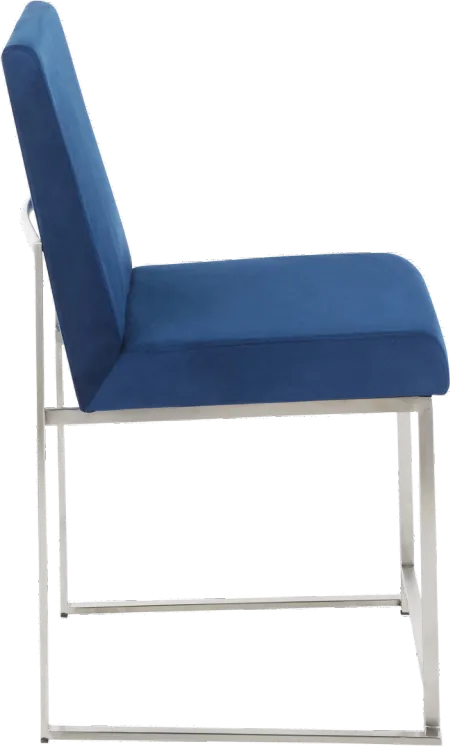 Fuji Blue and Silver Dining Chairs, Set of 2