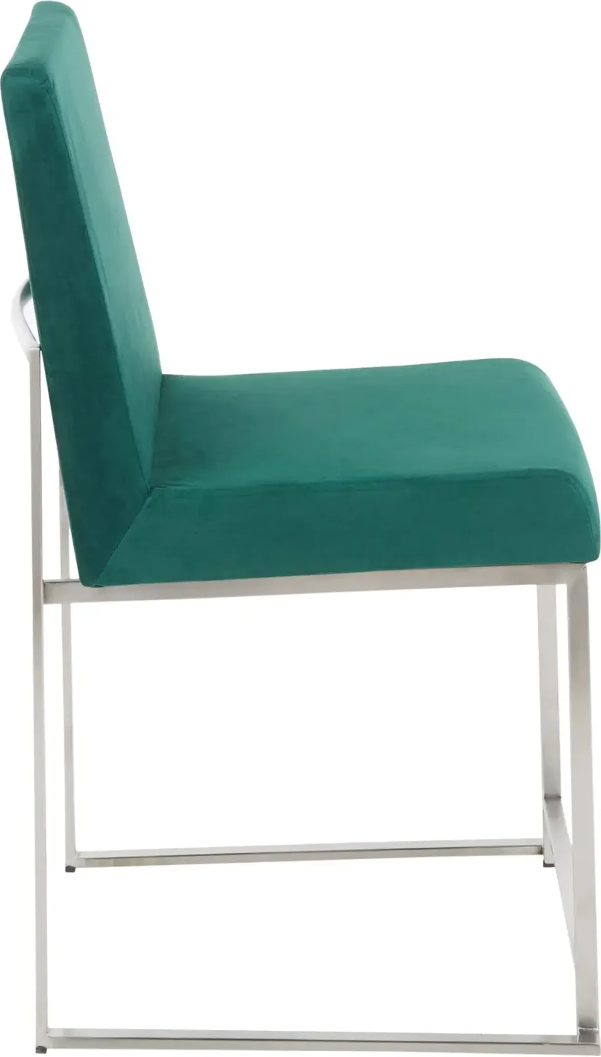 Fuji Green and Silver Dining Chairs, Set of 2