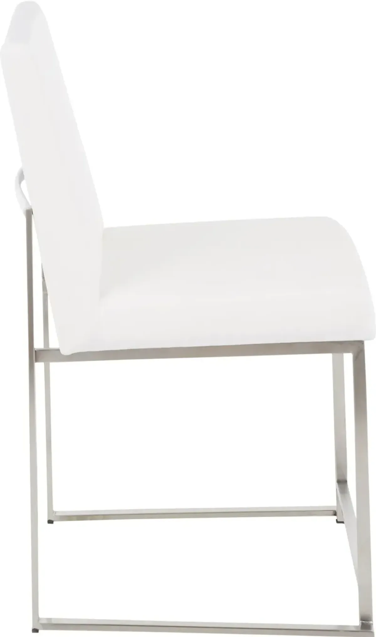 Fuji White and Silver Dining Chairs, Set of 2