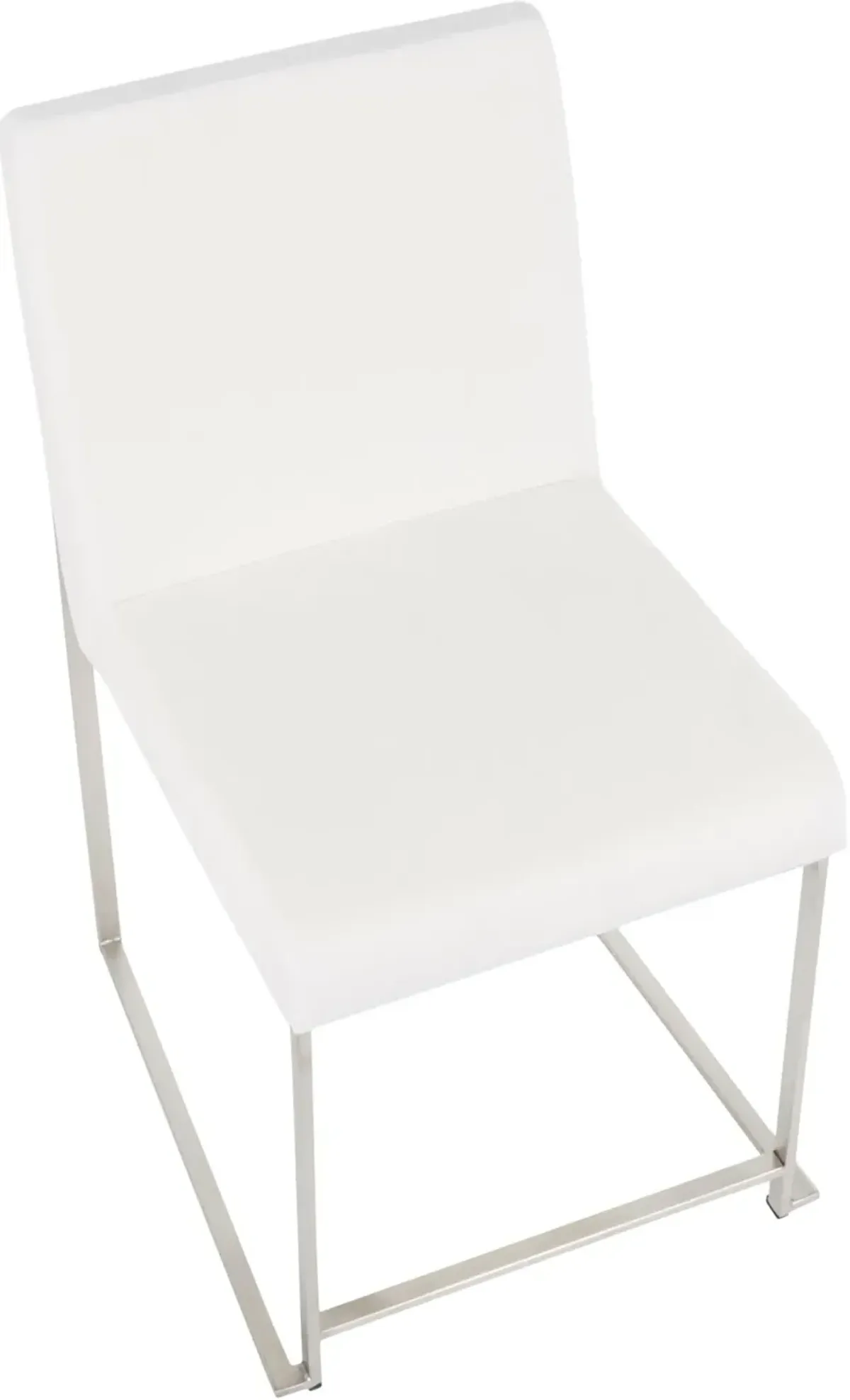 Fuji White and Silver Dining Chairs, Set of 2