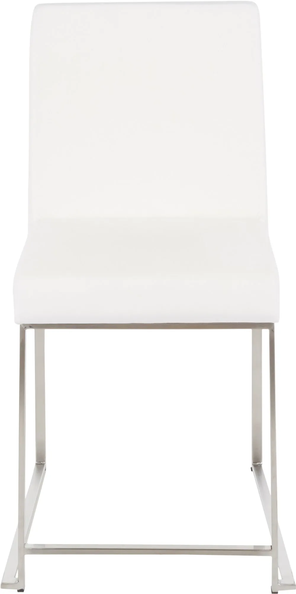 Fuji White and Silver Dining Chairs, Set of 2