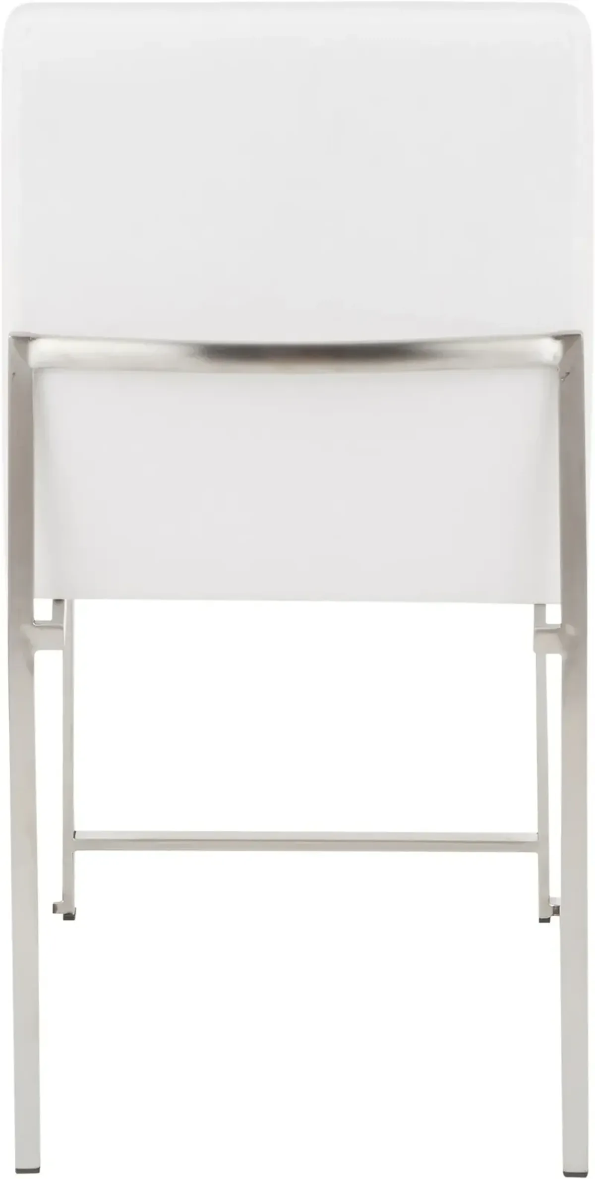 Fuji White and Silver Dining Chairs, Set of 2