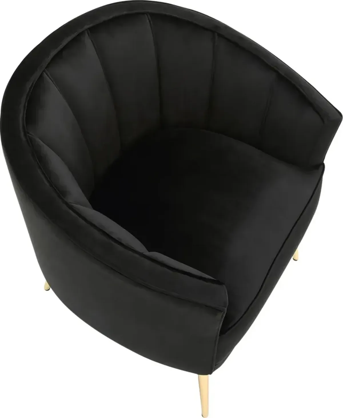 Tania Black Velvet Glam Accent Chair