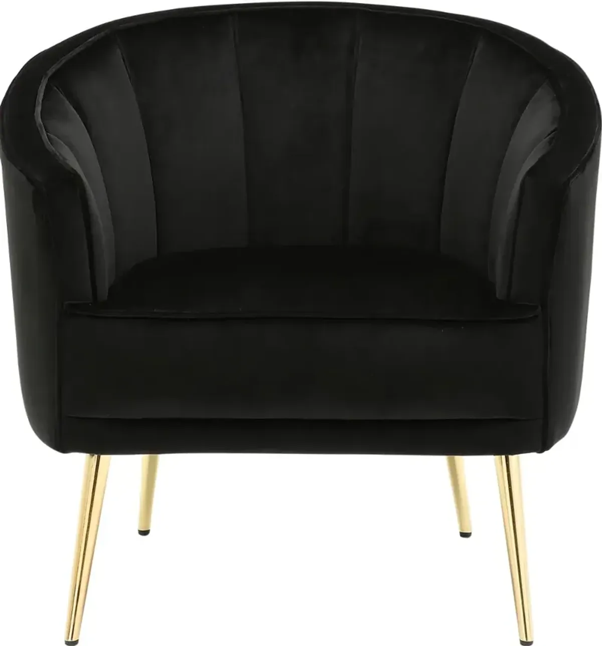 Tania Black Velvet Glam Accent Chair