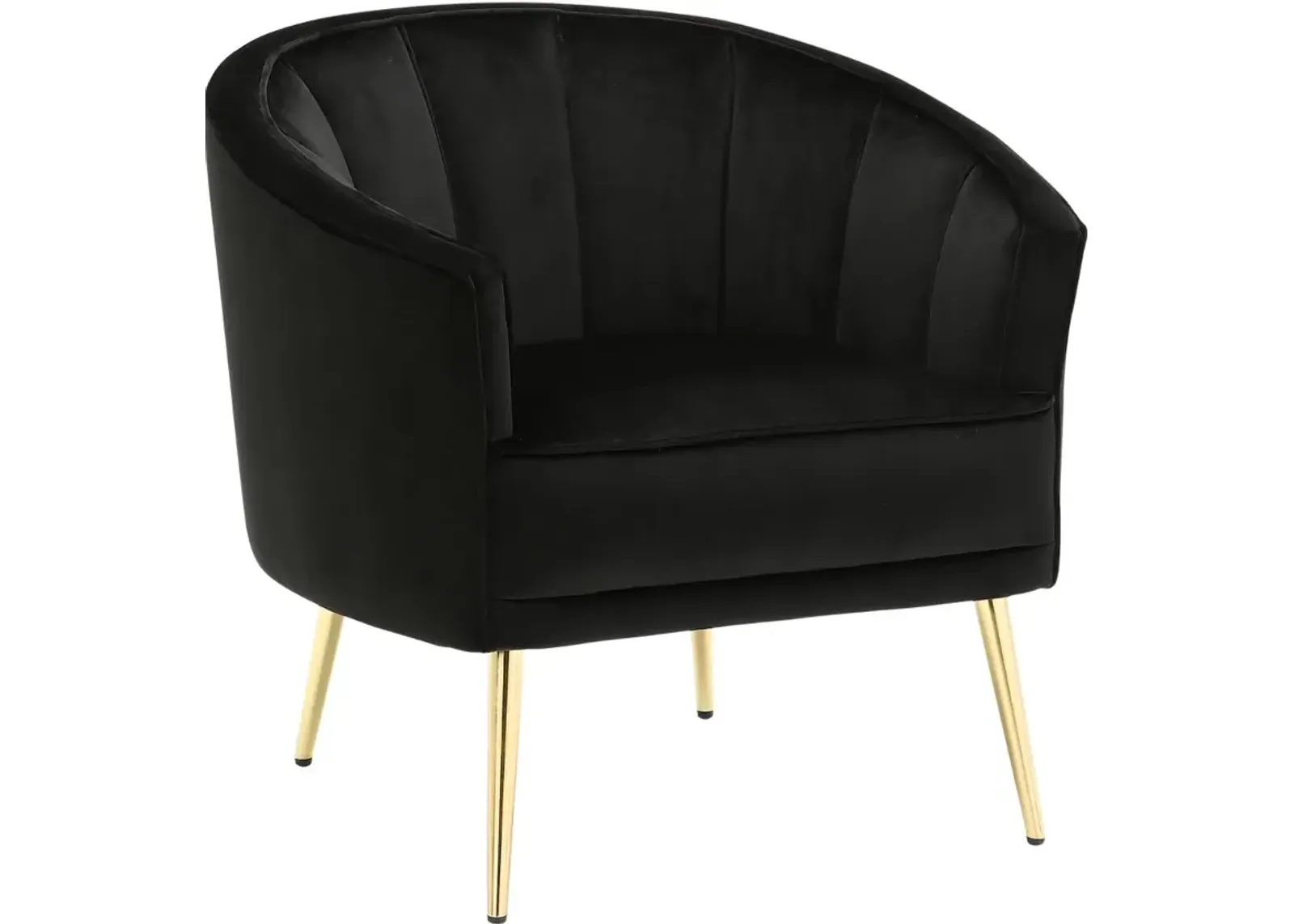 Tania Black Velvet Glam Accent Chair