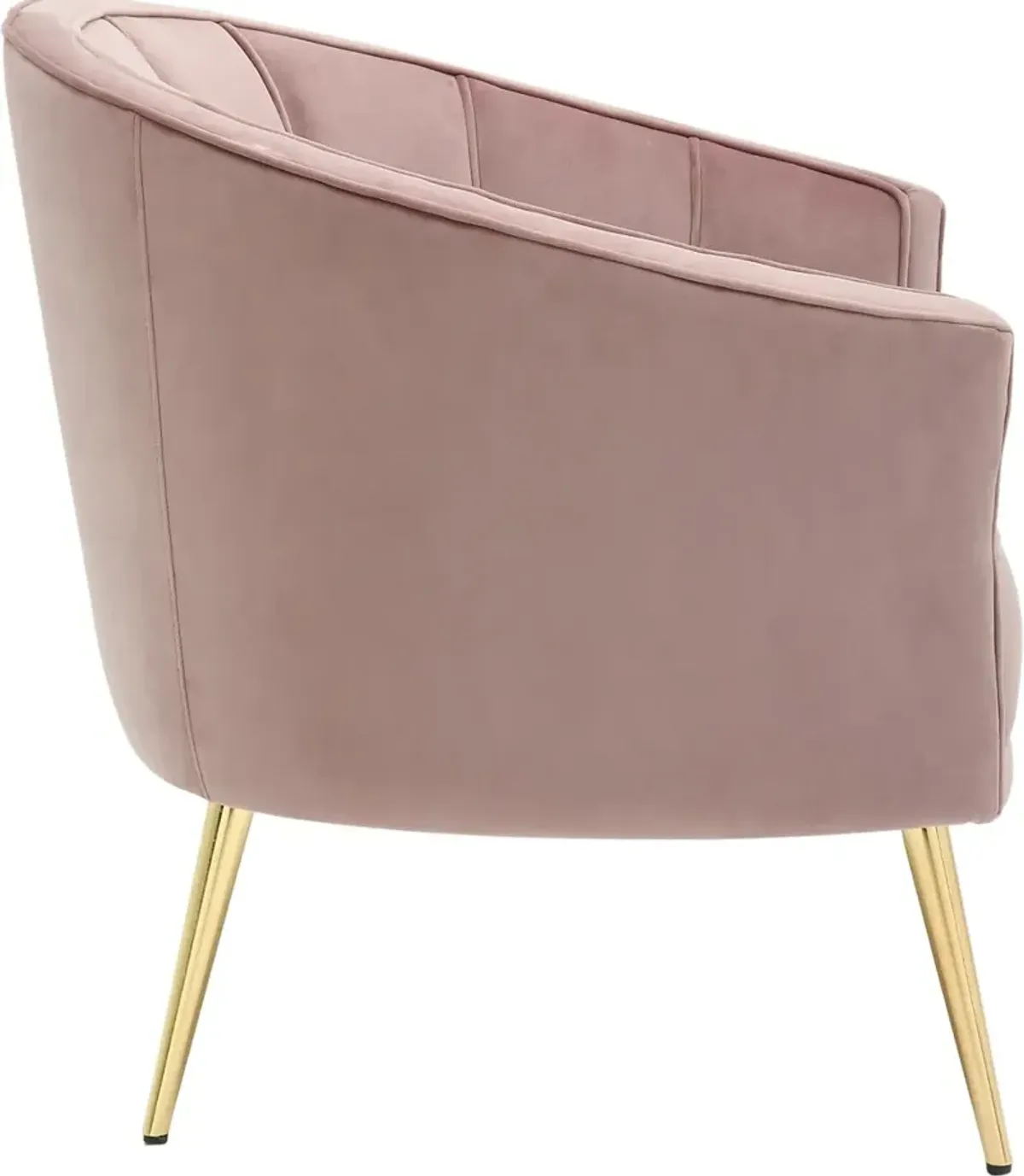 Tania Blush Pink Velvet Glam Accent Chair