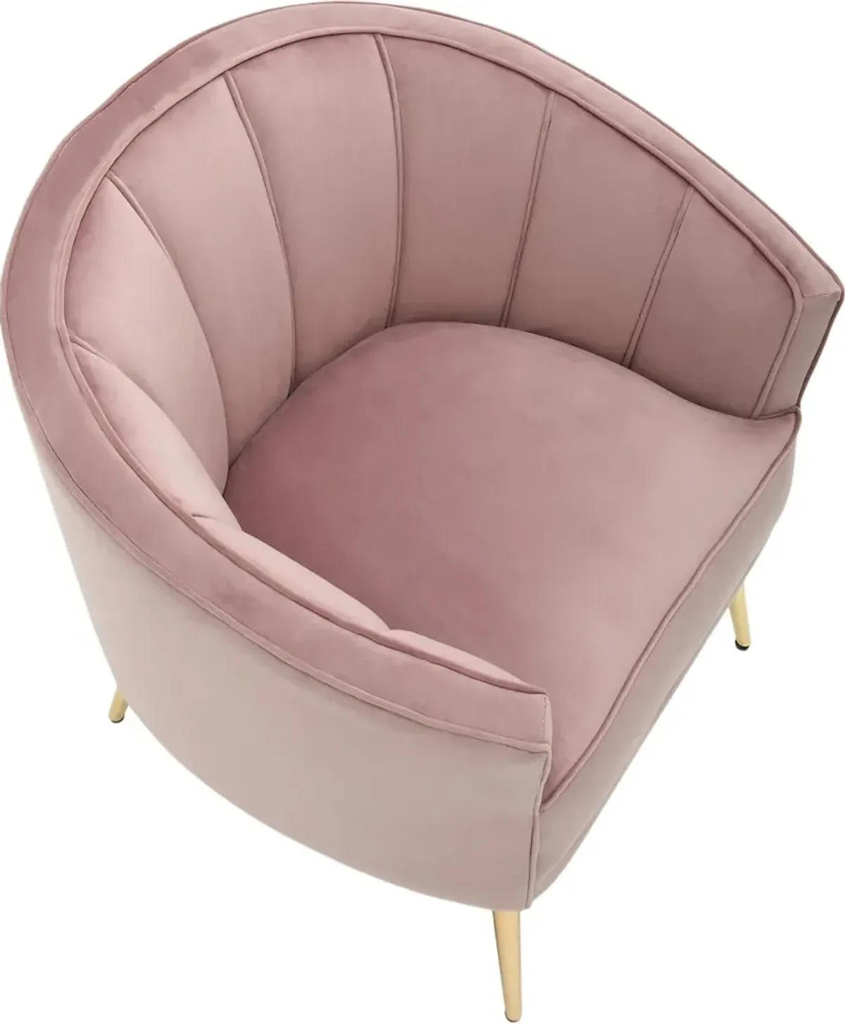 Tania Blush Pink Velvet Glam Accent Chair