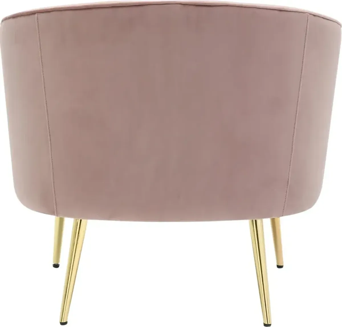 Tania Blush Pink Velvet Glam Accent Chair