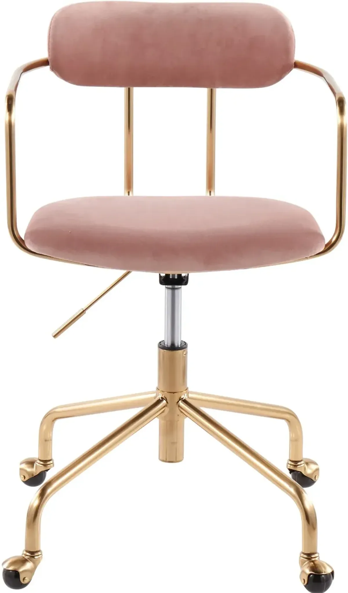 Pink Velvet Office Chair- Demi