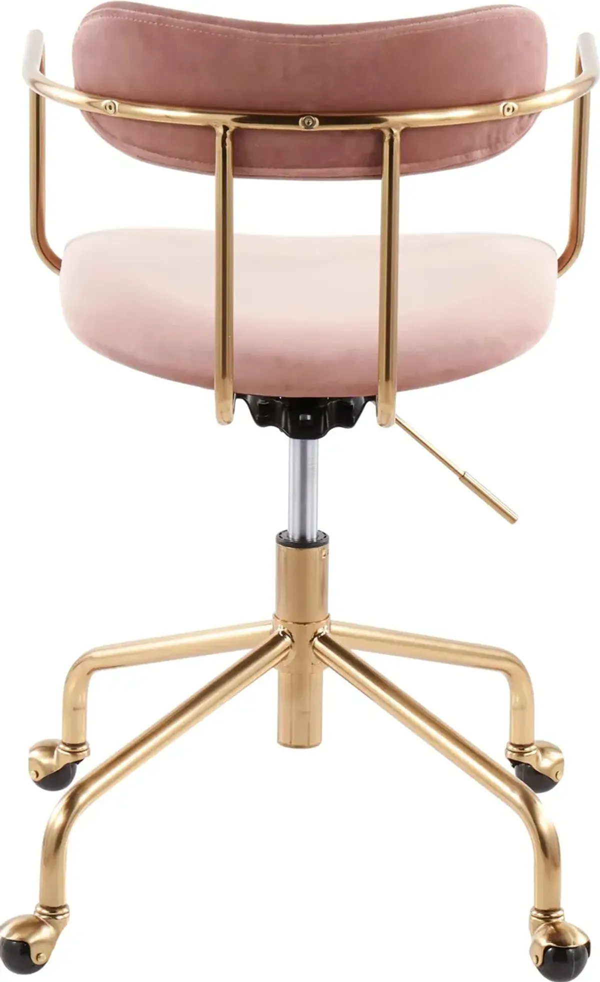 Pink Velvet Office Chair- Demi