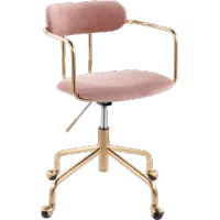 Pink Velvet Office Chair- Demi