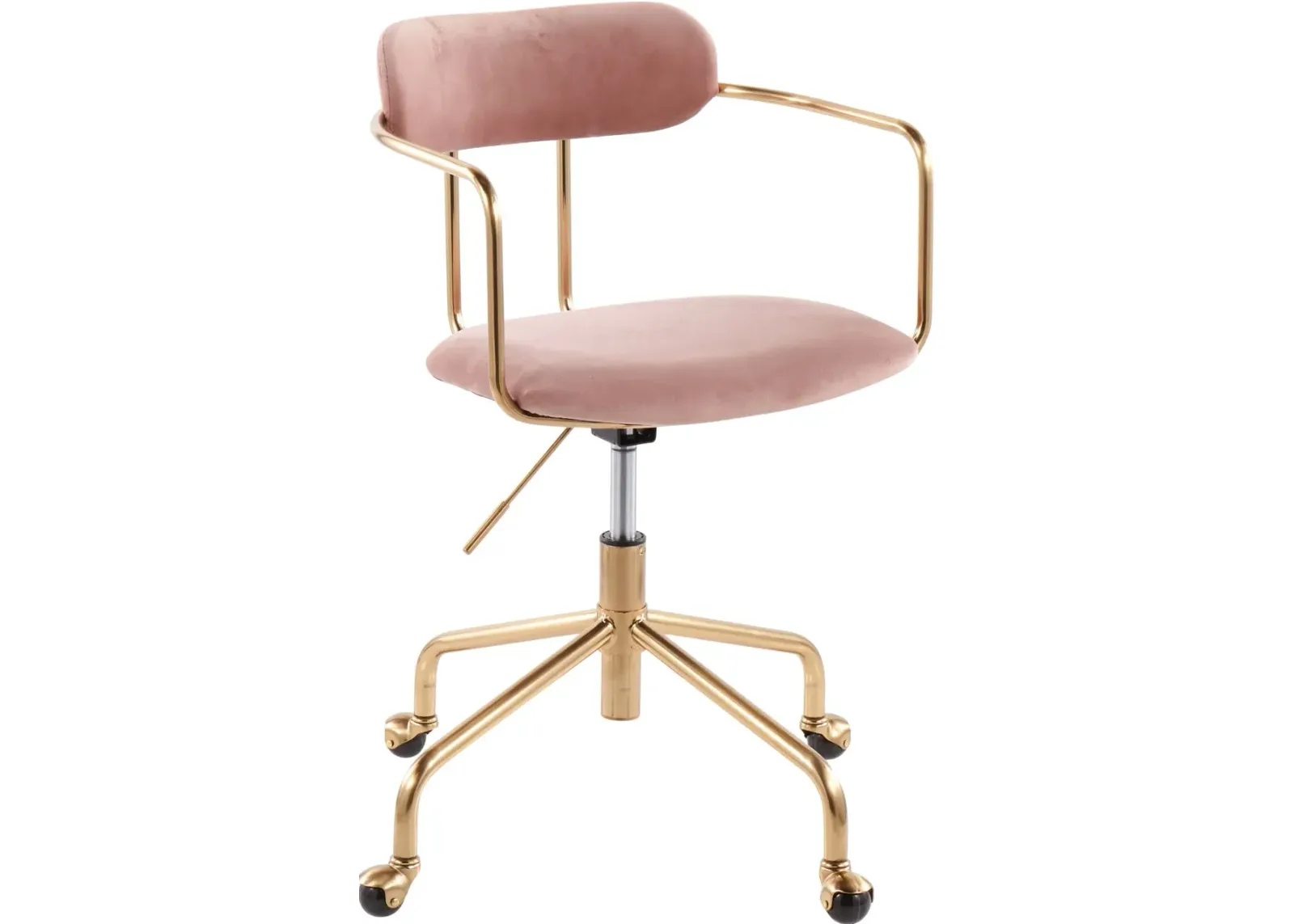 Pink Velvet Office Chair- Demi