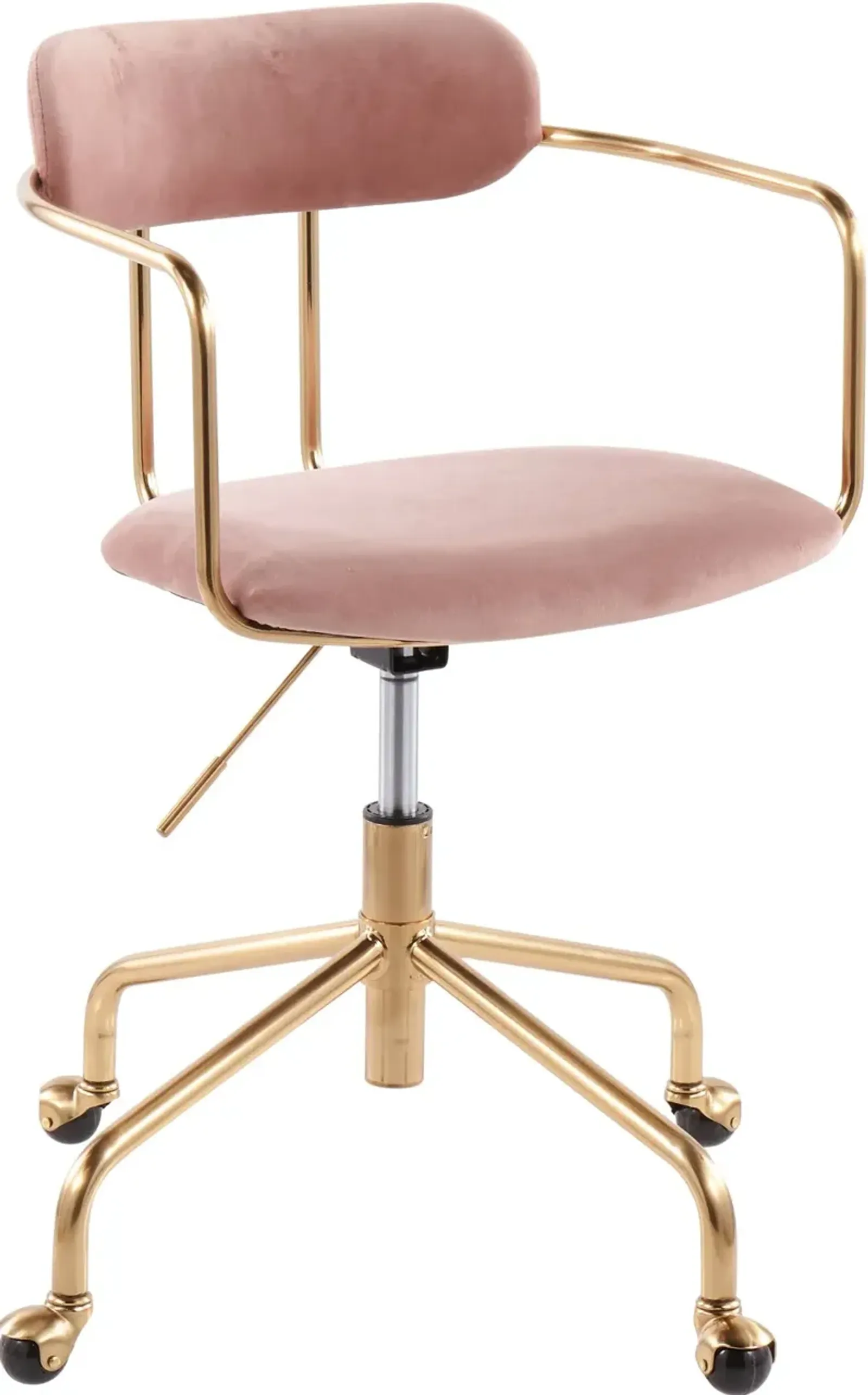 Pink Velvet Office Chair- Demi