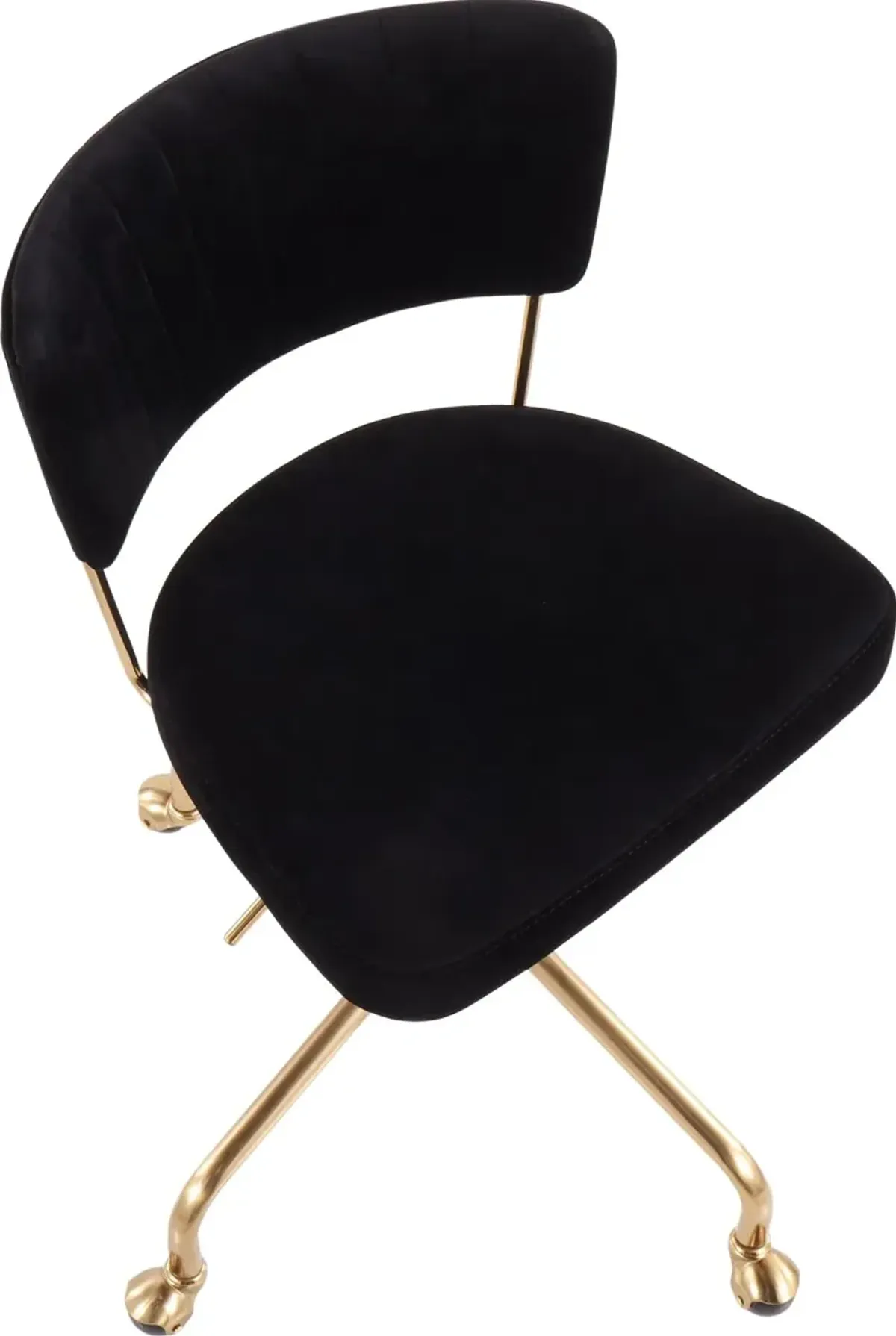 Black Velvet Task Chair - Tania