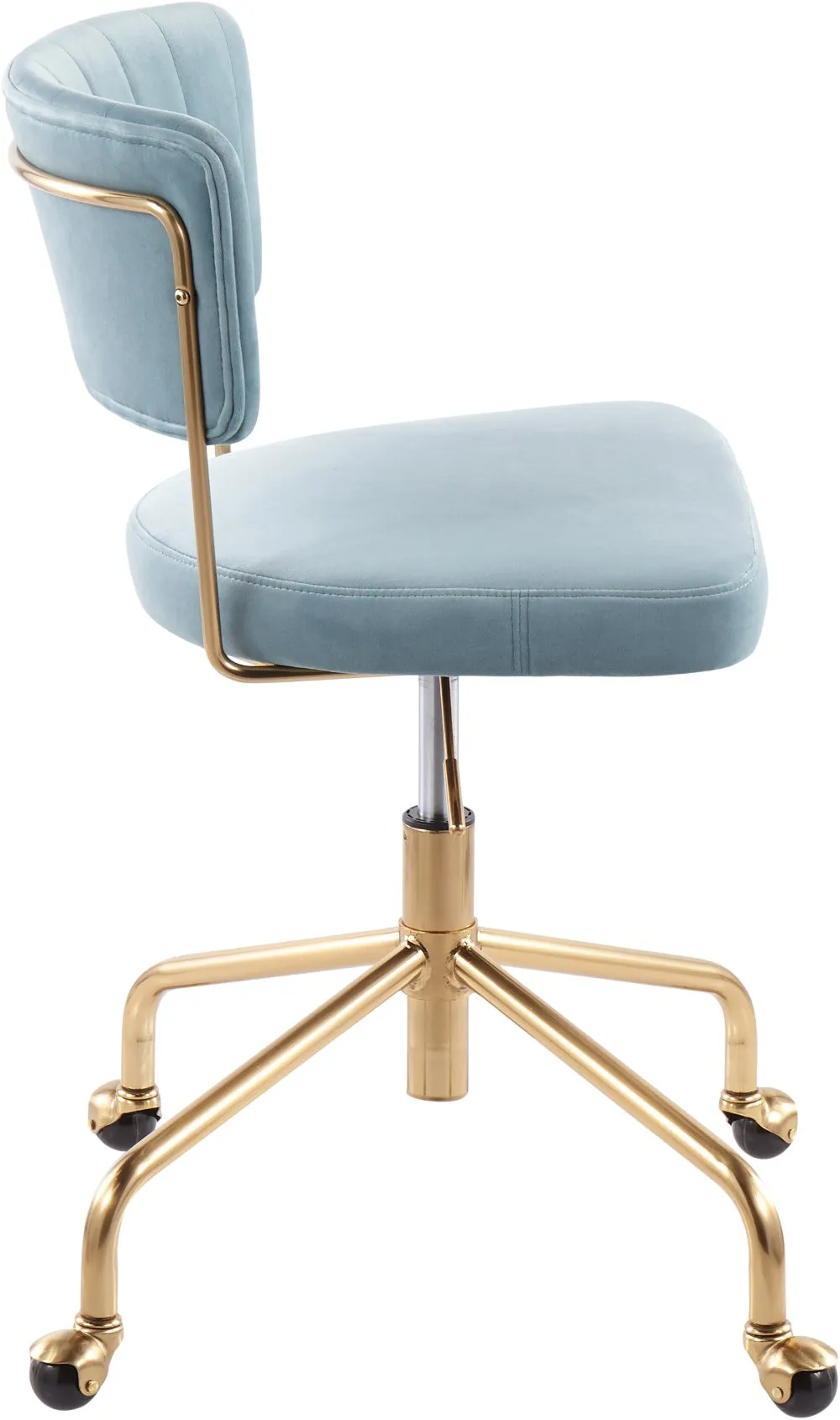 Light Blue Velvet Task Chair - Tania