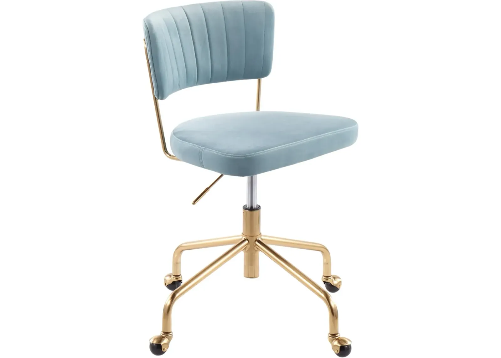 Light Blue Velvet Task Chair - Tania