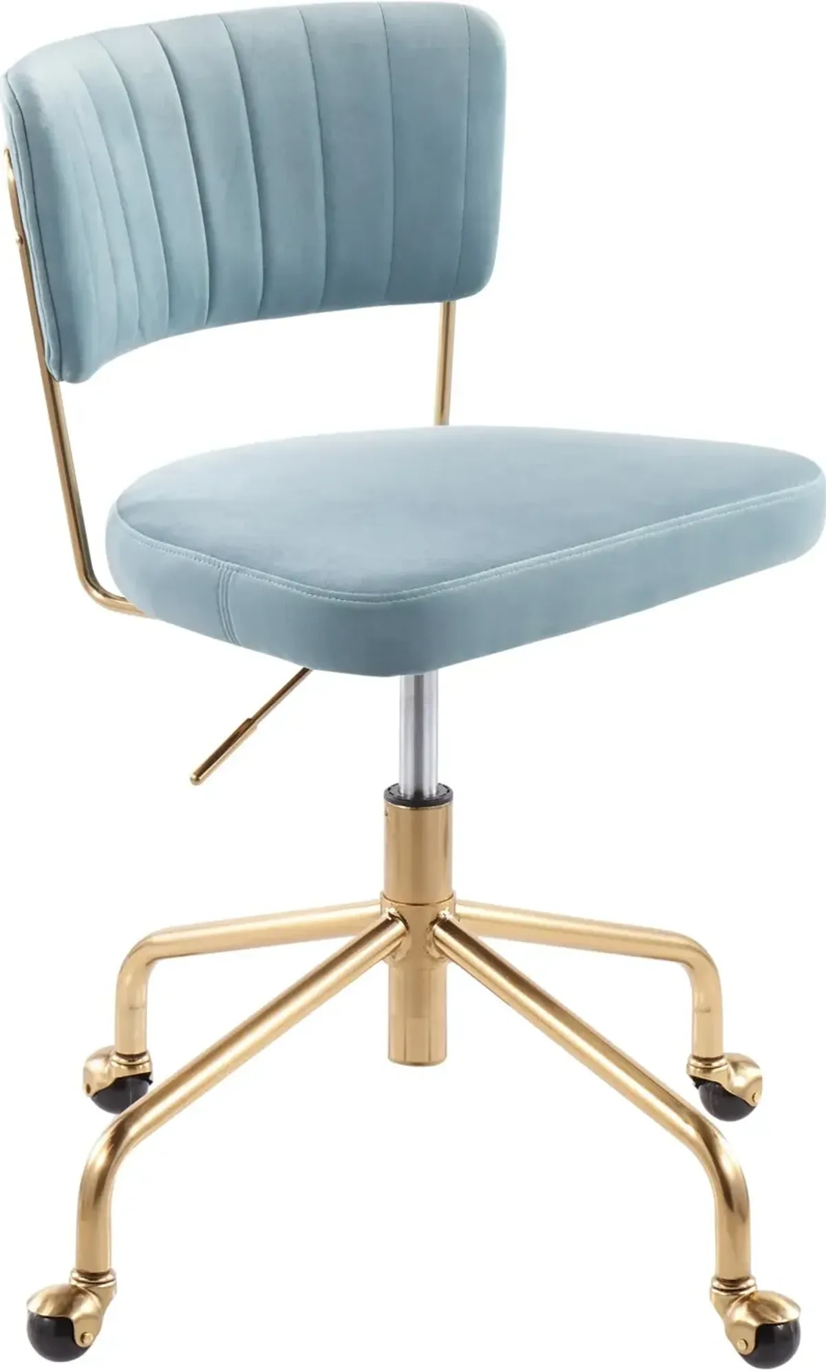 Light Blue Velvet Task Chair - Tania