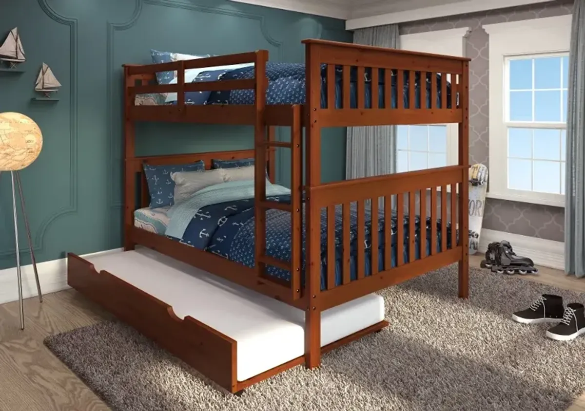 Craftsman Espresso Brown Full-over-Full Bunk Bed