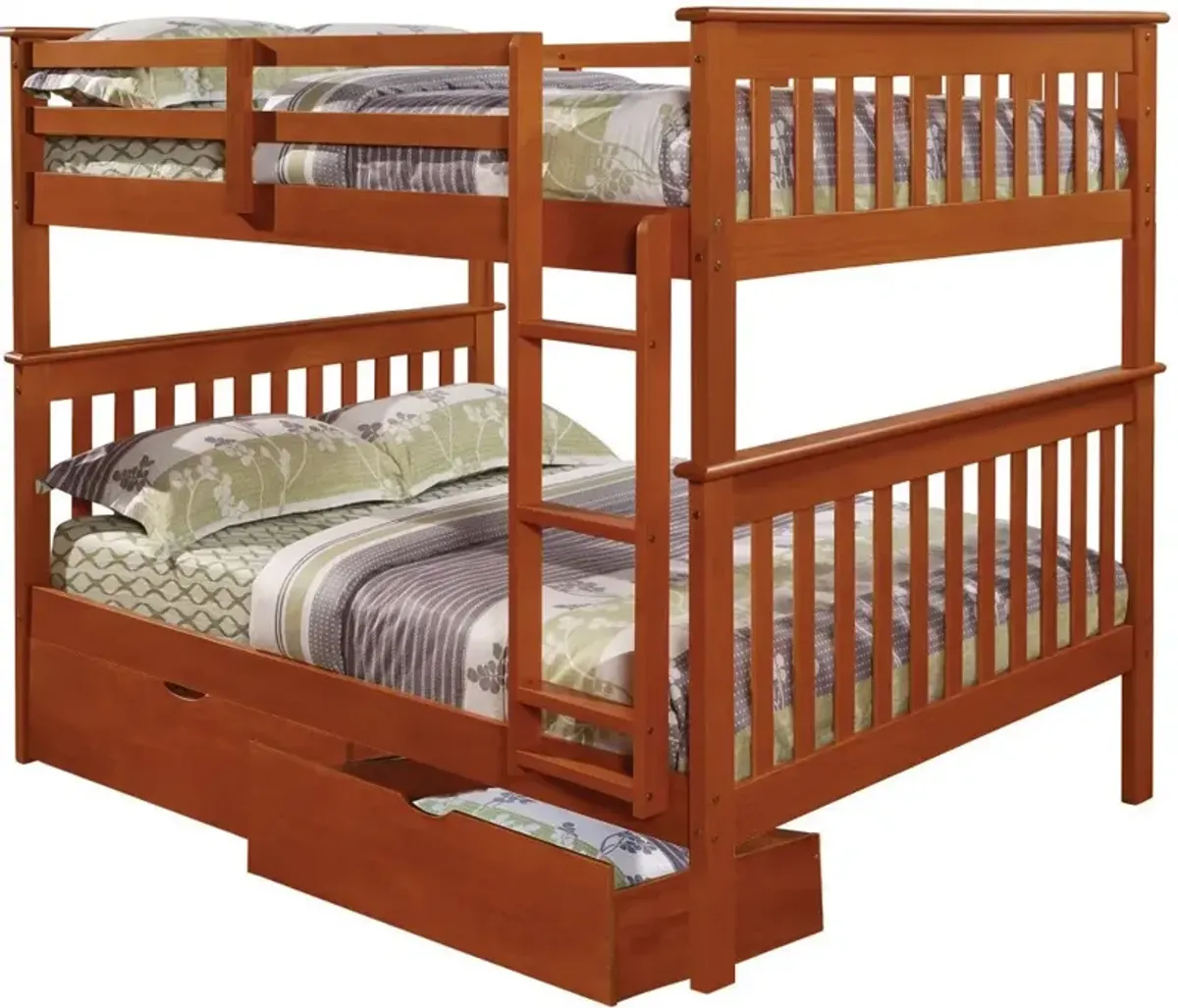 Craftsman Espresso Brown Full-over-Full Bunk Bed