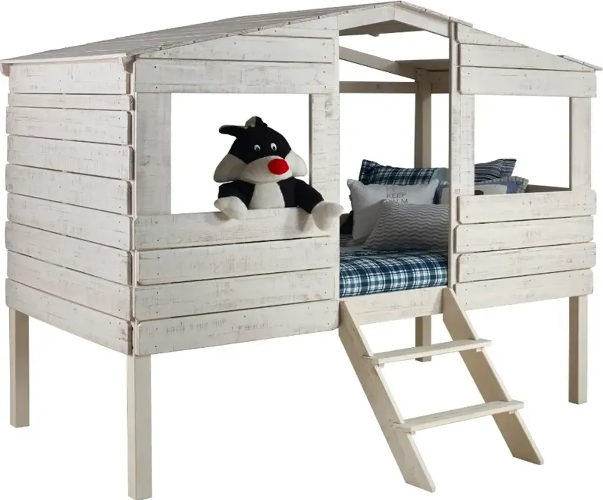 Rustic Sand Twin Loft Bed - Treehouse