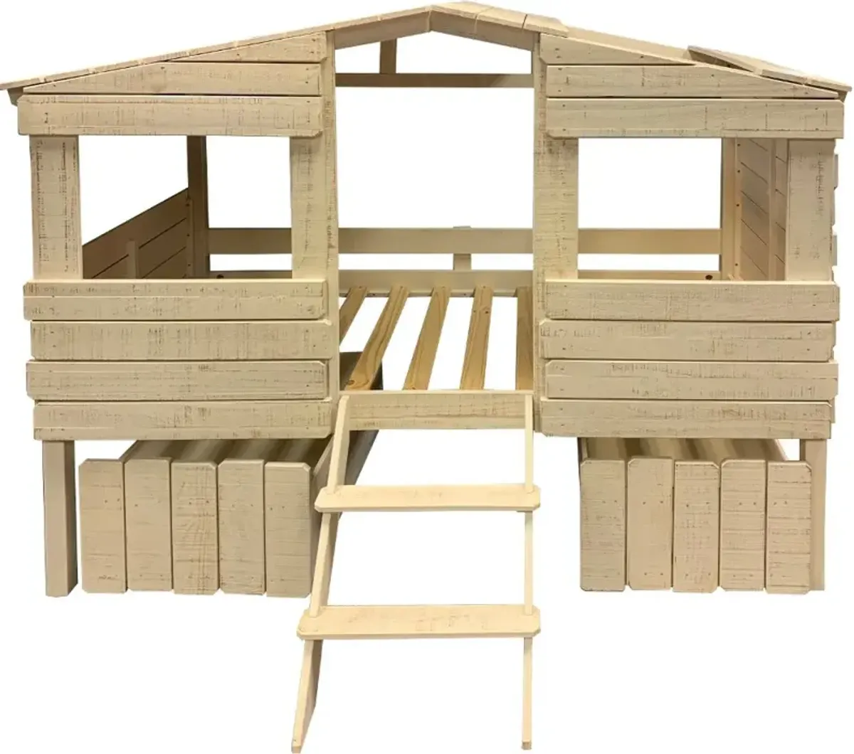 Rustic Sand Twin Loft Bed - Treehouse