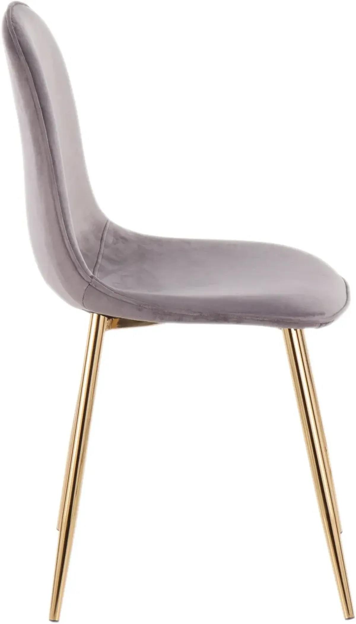 Contemporary Gray and Gold Dining Room Chair (Set of 2) - Pebble