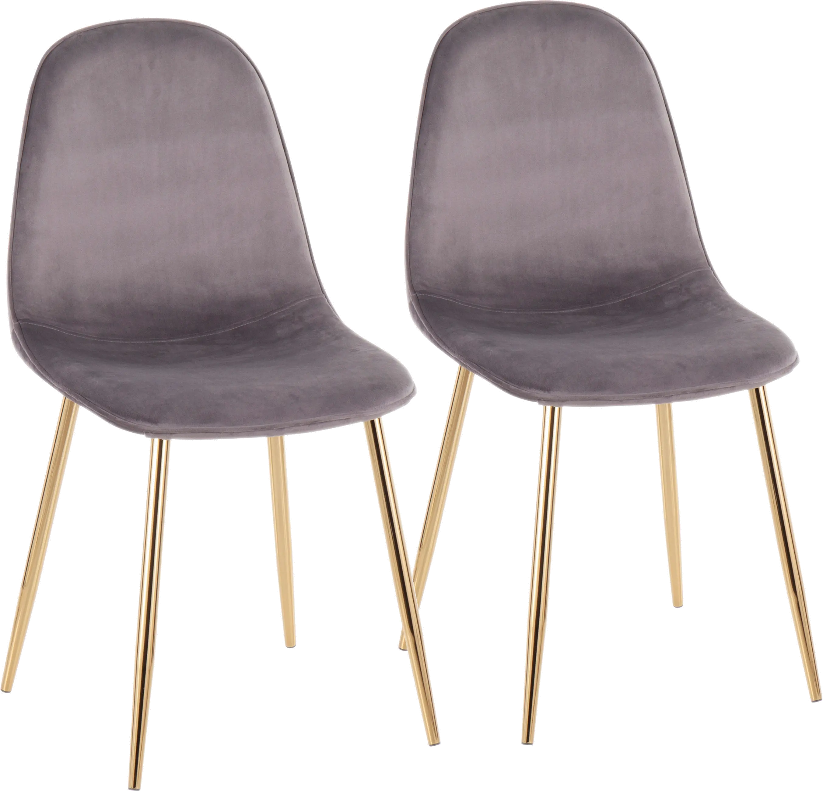 Contemporary Gray and Gold Dining Room Chair (Set of 2) Pebble