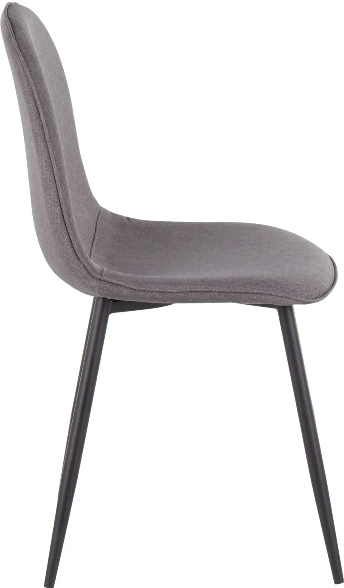 Contemporary Gray and Black Dining Room Chair (Set of 2) - Pebble