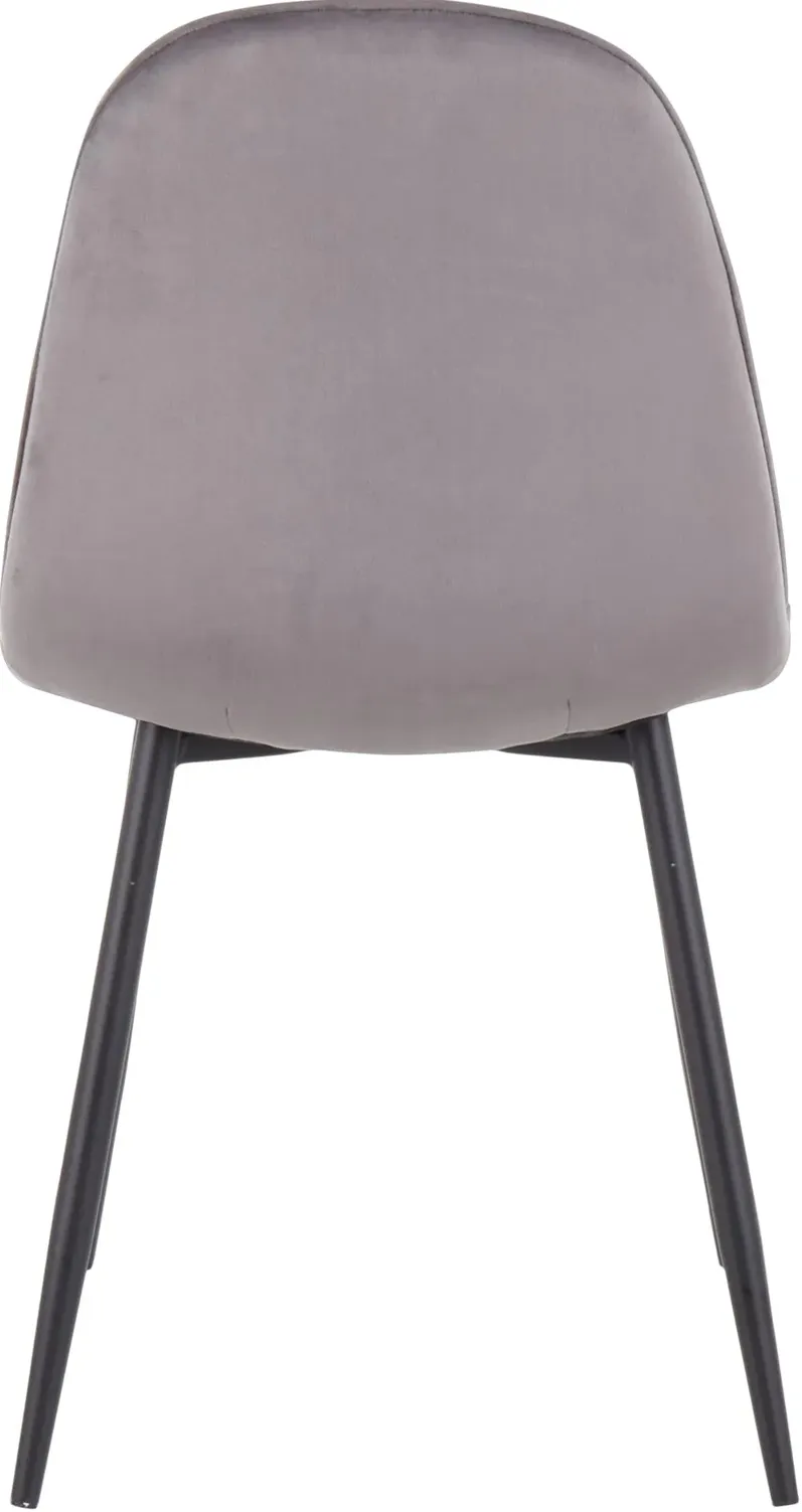 Contemporary Gray and Black Dining Room Chair (Set of 2) - Pebble